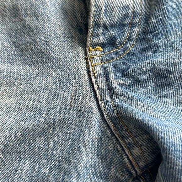 Anine Bing Sz 27 Stella Jeans Cropped Flare Raw Hem Fading Light Blue - Picture 10 of 11